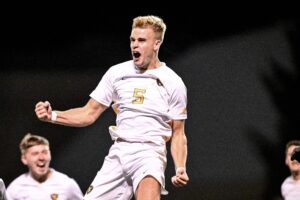 Broughton's late goal lifts WVU men to 2-1 win over Vermont in national tournament